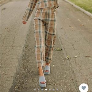 Bobbie Wren plaid pants from Clad & Cloth